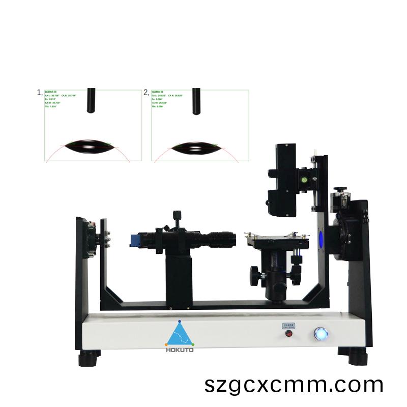 關于(yu)接觸角(jiao)測量儀的滾動角測試